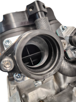 Preview: PR CNC Ansaugbrücken Ansaugstutzen Yamaha Banshee RD350 Mikuni TM38-157 Powerjet optimiert für V-Force 4 Lectron 38mm Vergaser Preview: PR_Intake_TM38-157